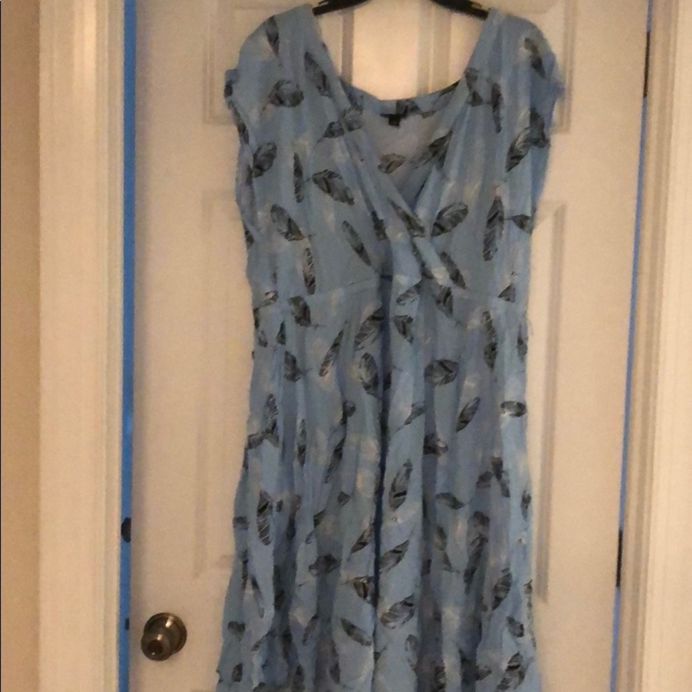 Torrid blue feather dress